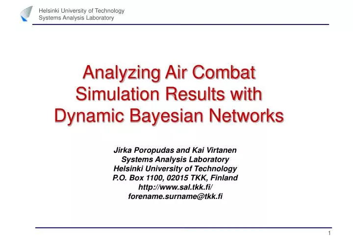 analyzing air combat simulation results with dynamic bayesian networks