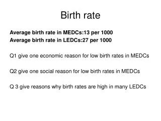Birth rate