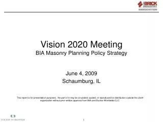 Vision 2020 Meeting BIA Masonry Planning Policy Strategy