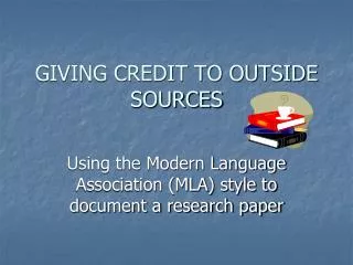 GIVING CREDIT TO OUTSIDE SOURCES
