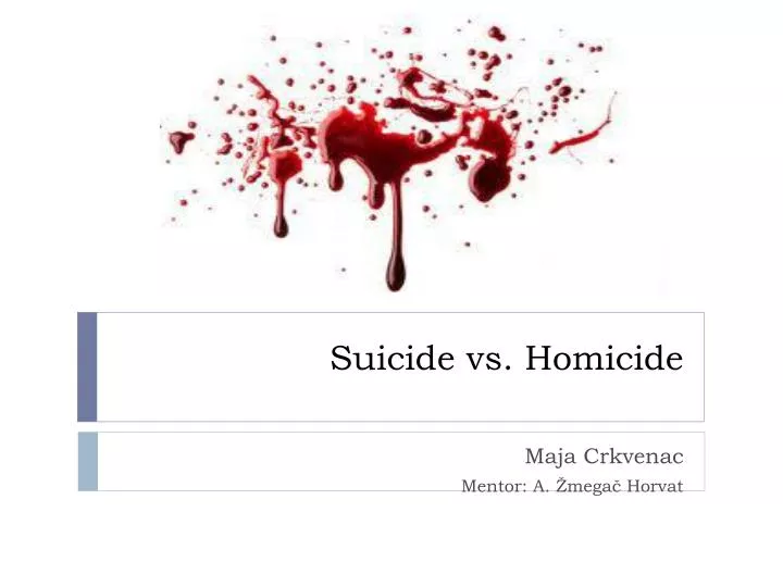 suicide vs homicide