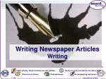 Writing Newspaper Articles Writing