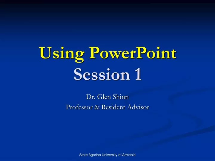 using powerpoint session 1