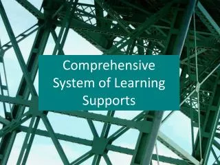 Comprehensive System of Learning Supports