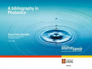 A bibliography in Photonics