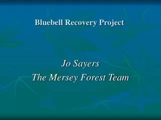 Bluebell Recovery Project