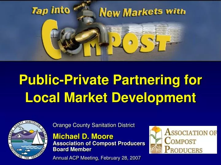 public private partnering for local market development