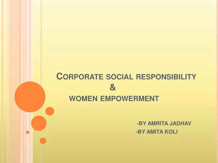 corporate social responsibility women empowerment