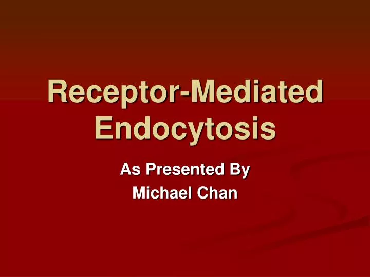 receptor mediated endocytosis