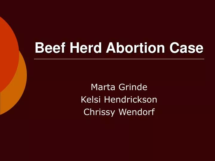 beef herd abortion case