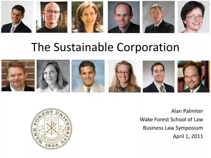 the sustainable corporation