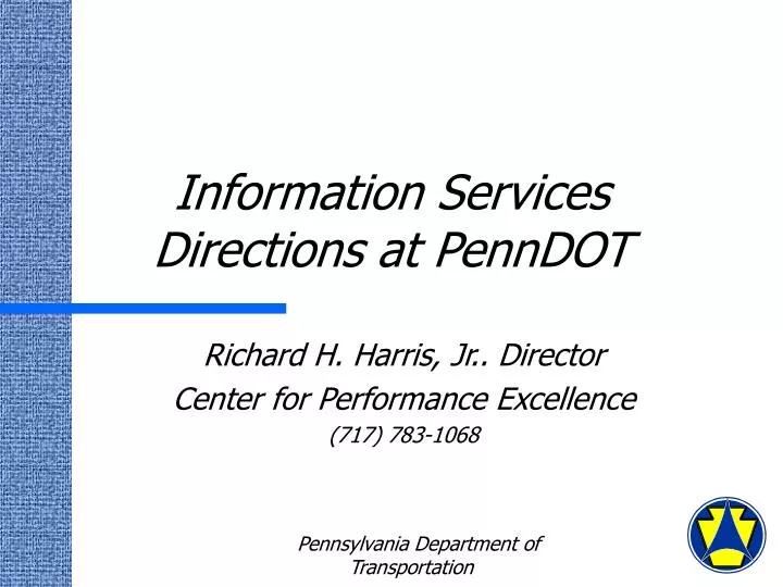 information services directions at penndot