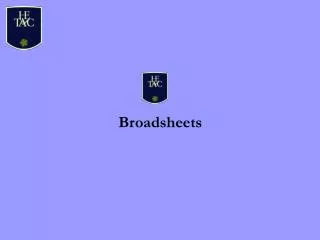 Broadsheets