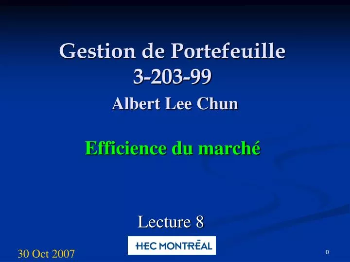 gestion de portefeuille 3 203 99 albert lee chun