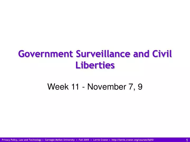 government surveillance and civil liberties