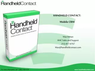 HANDHELD CONTACT: Mobile CRM