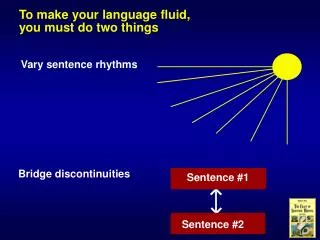 To make your language fluid, you must do two things
