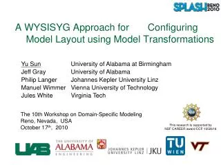 A WYSISYG Approach for Configuring 	 Model Layout using Model Transformations