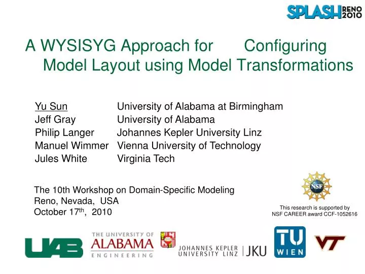 a wysisyg approach for configuring model layout using model transformations