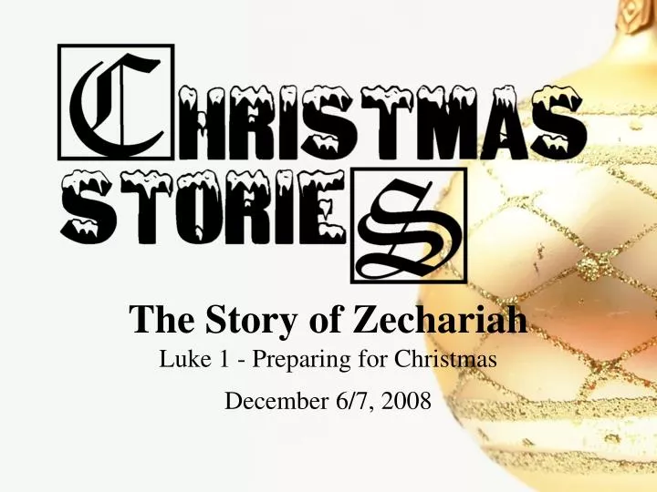 the story of zechariah
