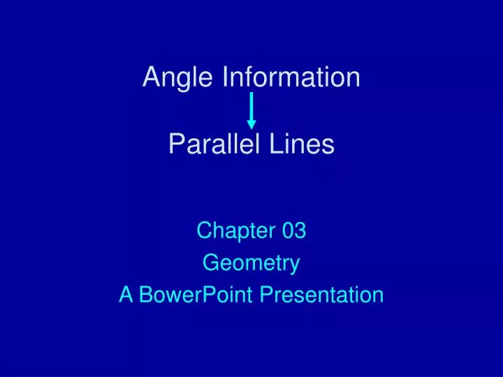 angle information parallel lines