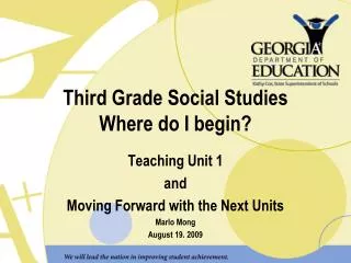 Third Grade Social Studies Where do I begin?