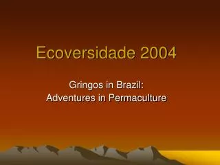 Ecoversidade 2004