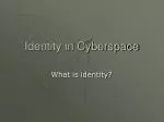 Identity in Cyberspace - slide 1