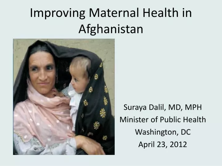 improving maternal health in afghanistan