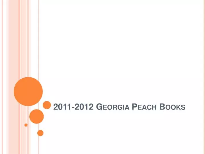 2011 2012 georgia peach books