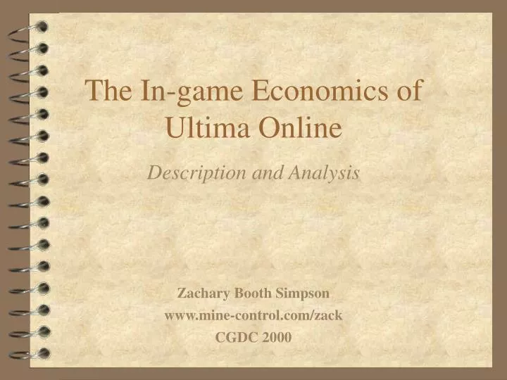 the in game economics of ultima online