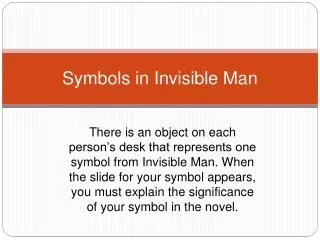 Symbols in Invisible Man