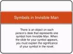 Symbols in Invisible Man - slide 1