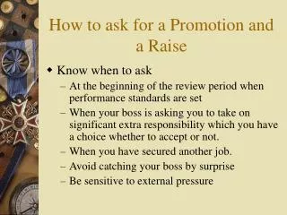 How to ask for a Promotion and a Raise