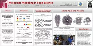 Molecular Modeling in Food Science