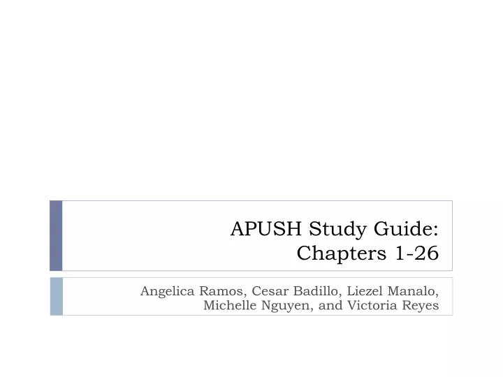 apush study guide chapters 1 26