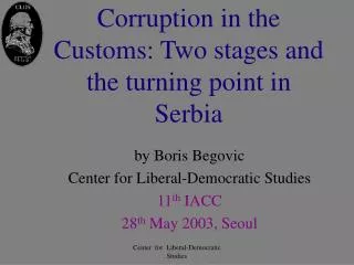 Corruption in the Customs: Two stages and the turning point in Serbia