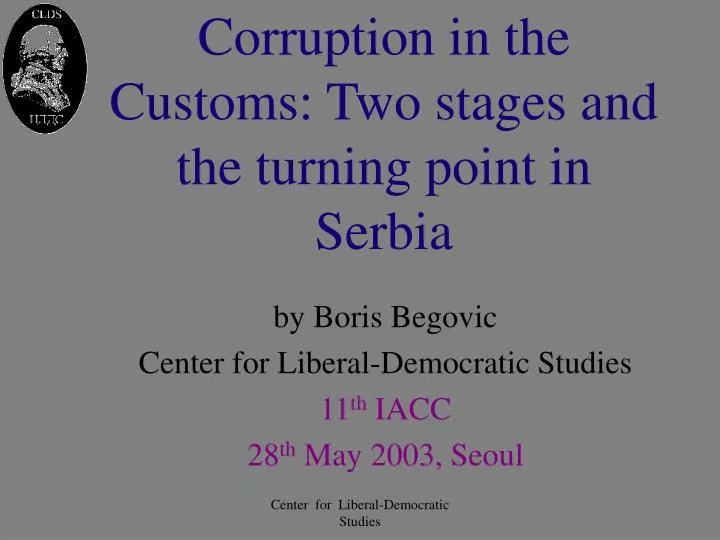 corruption in the customs two stages and the turning point in serbia