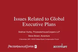Issues Related to Global Executive Plans