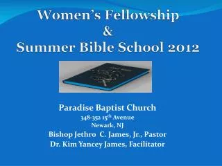 Women’s Fellowship &amp; Summer Bible School 2012