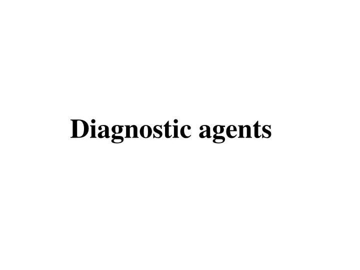 diagnostic agents