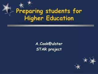 Preparing students for Higher Education