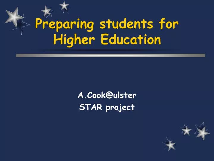 preparing students for higher education
