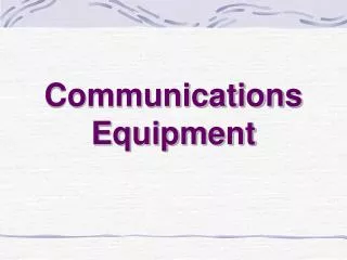 Communications Equipment