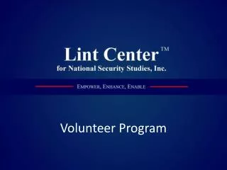 Volunteer Program