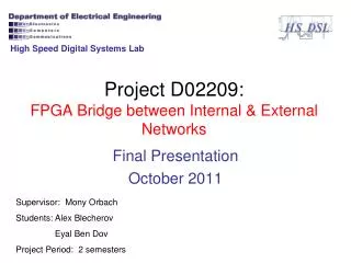 Project D02209: FPGA Bridge between Internal &amp; External Networks