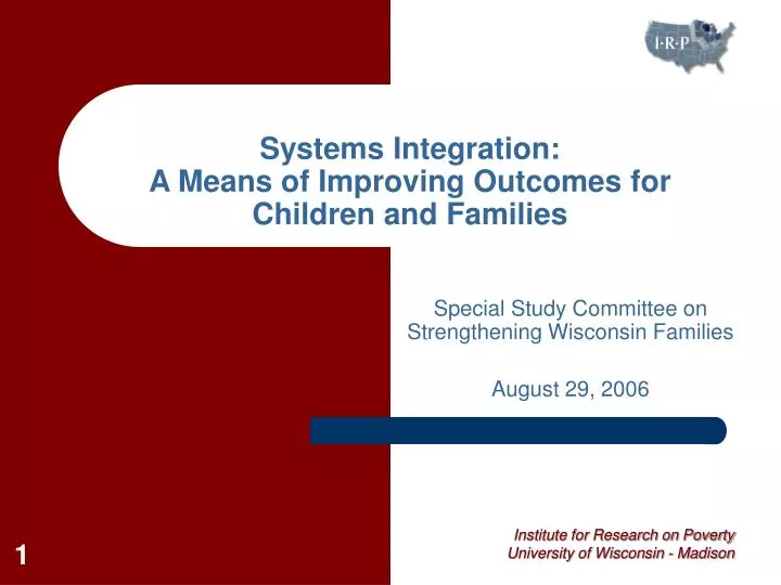 systems integration a means of improving outcomes for children and families
