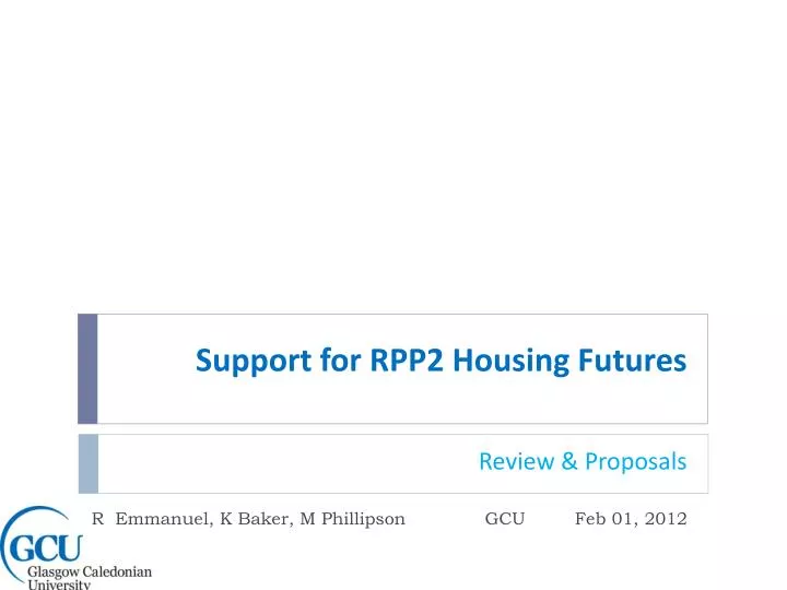 support for rpp2 housing futures