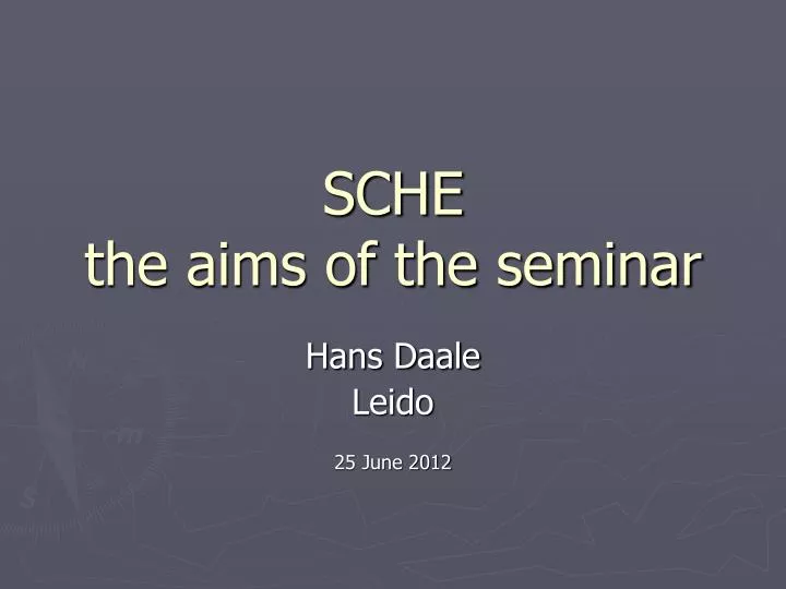 sche the aims of the seminar