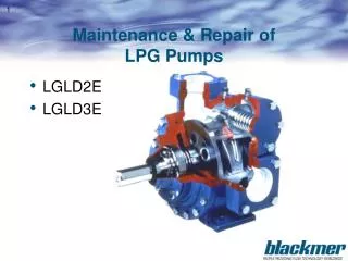 Maintenance &amp; Repair of LPG Pumps